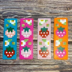 1 Mystery Strawberry Perler Bead Art Bookmark